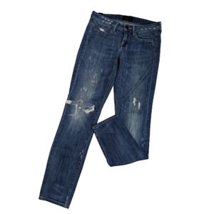 Vince Distressed Ankle Skinny Jeans 24